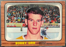 Load image into Gallery viewer, 1966-67 Topps Hockey #35 Bobby Orr Rookie Card Bruins RC PSA 3 (MK) VG
