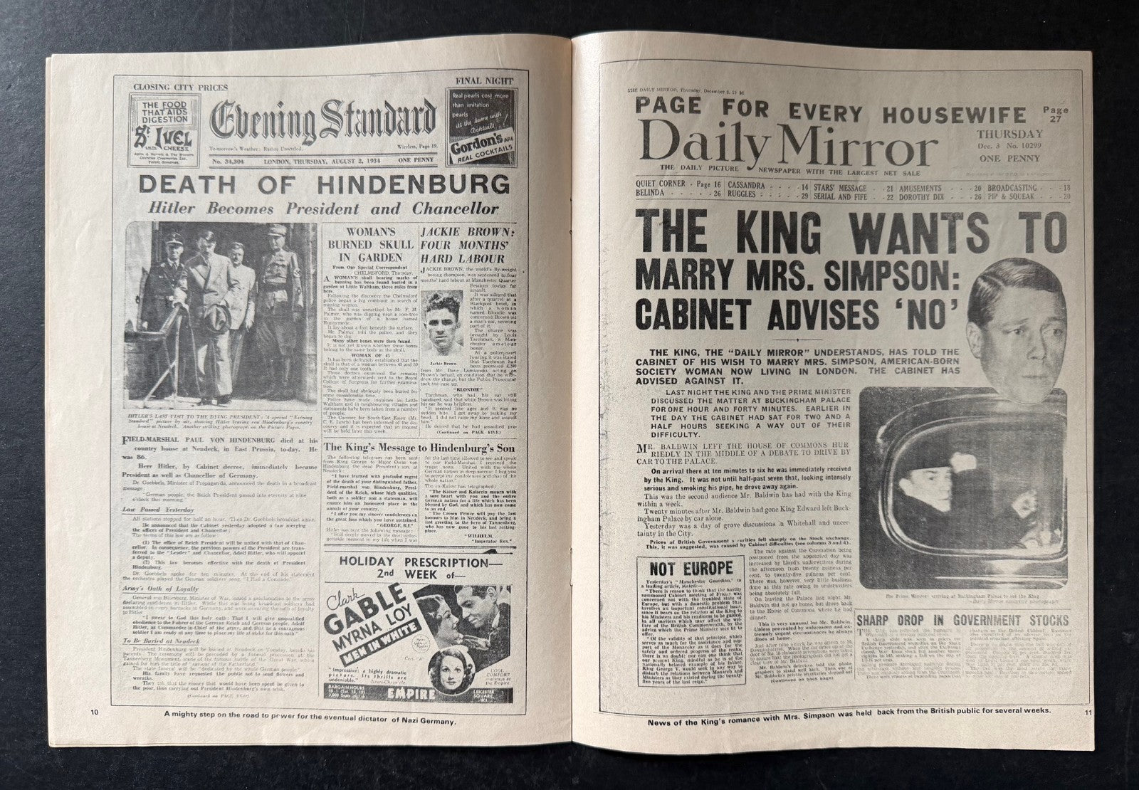 Vintage 1960s Headlines OF 20th Centuries Historic Events Program Fron ...