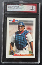 Load image into Gallery viewer, 1992 Bowman MLB #1 Ivan Rodriguez Texas Rangers Baseball Card KSA Vintage

