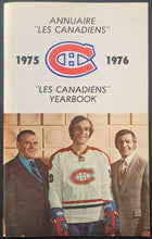 Load image into Gallery viewer, 1975/1976 Montreal Canadiens Media Guide NHL Hockey Program Rocket Richard VTG
