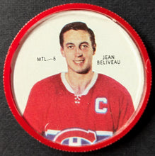 Load image into Gallery viewer, 1968/69 Jean Beliveau Montreal Canadians Shirriff Hockey Coin NHL Short Print
