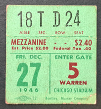 Load image into Gallery viewer, 1946 Sonja Henie Chicago Stadium ticket stub Figure Skating
