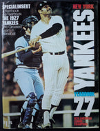 1977 New York Yankees Vintage MLB Baseball Yearbook Reggie Jackson