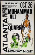 Muhammad Ali Vs. Jerry Quarry Boxing Site Poster Atlanta Municipal Auditorium