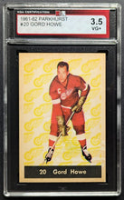 Load image into Gallery viewer, 1961-62 Parkhurst Gordie Howe #20 Detroit Red Wings Slabbed + Graded 3.5 VG+ KSA
