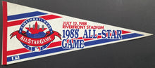 Load image into Gallery viewer, 1988 Cincinnati Reds MLB All-Star Game Pennant Riverfront Stadium Vintage
