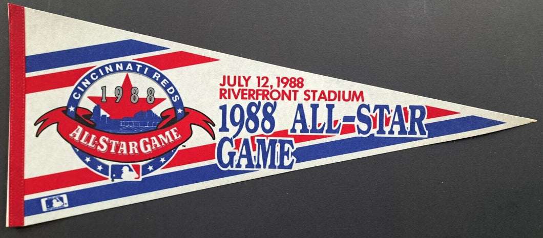 1988 Cincinnati Reds MLB All-Star Game Pennant Riverfront Stadium Vintage