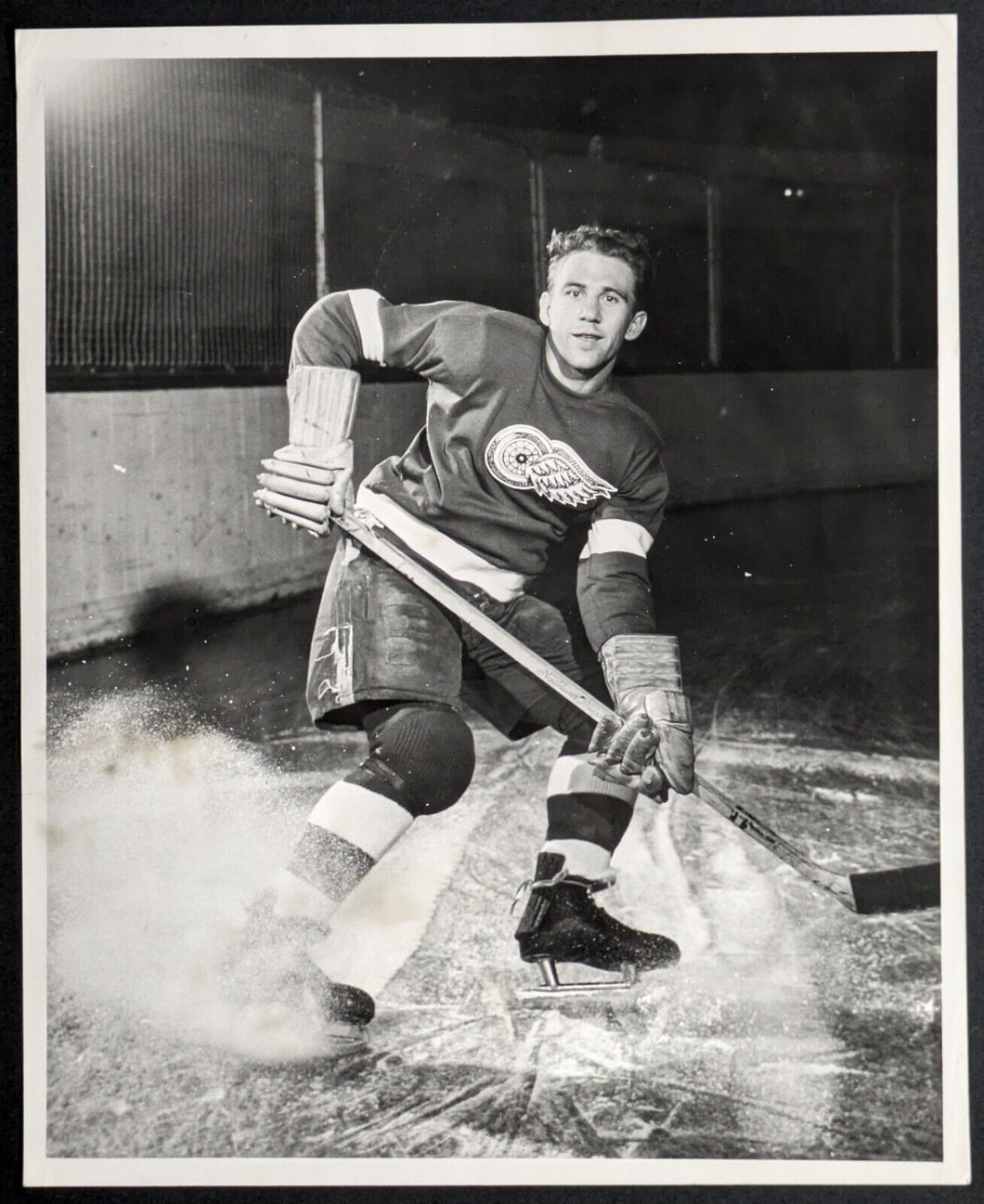 1948 NHL Hockey Detroit Red Wings Peter Horeck Type 1 Vintage Photo