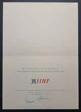 Load image into Gallery viewer, International Ice Hockey Federation IIHF Signed Autographed Christmas Card
