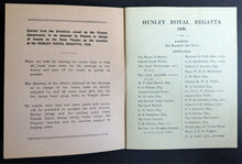 Load image into Gallery viewer, 1930 Henley Royal Regatta Rowing Championships Program Vintage Historical Sports
