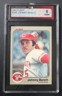 1983 Fleer MLB #584 Johnny Bench Cincinnati Reds Baseball Card KSA Vintage