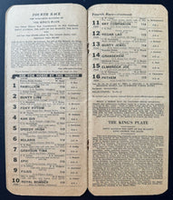 Load image into Gallery viewer, 1949 Woodbine Racetrack Rare Vintage King's Plate Program - Won By Epic
