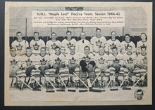 Load image into Gallery viewer, 1944-45 Bee Hive Group 2 Toronto Maple Leafs Oversized Team Photo NHL Hockey
