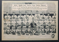 1944-45 Bee Hive Group 2 Toronto Maple Leafs Oversized Team Photo NHL Hockey