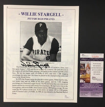 Load image into Gallery viewer, Willie Stargell Autographed Photo + Bio Signed Pittsburgh Pirates MLB JSA
