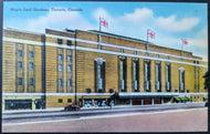 Circa 1940 Maple Leaf Gardens Toronto Vintage Unused Colour Postcard