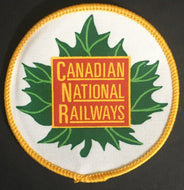 CNR Canadian National Railways Sew on Patch Crest Maple Leaf Unused Vintage