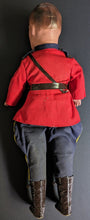 Load image into Gallery viewer, 1936 Royal Canadian Mounted Vintage Police Doll Stuffed Body RCMP Brass Buttons
