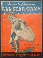 1935 All Star Game Baseball Souvenir Program Cleveland Stadium Jimmie Fox MLB