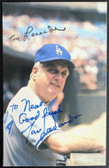 Tommy Lasorda Signed Autographed Postcard MLB Baseball Los Angeles Dodgers