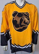 1995-96 Dave Reid Pooh Bear Boston Bruins Alternate CCM Customized Jersey NHL