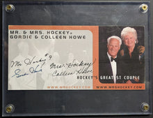 Load image into Gallery viewer, Gordie Howe + Colleen Howe Mr. &amp; Mrs. Hockey Autographed Signed Promo Card
