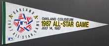 Load image into Gallery viewer, 1987 MLB All-Star Game Pennant From Oakland Coliseum Home Of The Oakland A&#39;s Vtg
