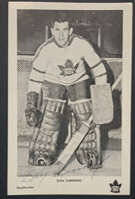 Load image into Gallery viewer, Don Simmons Autographed Toronto Maple Leaf Team Issued Postcard Signed JSA LOA
