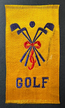 Load image into Gallery viewer, Circa 1910 Silk (Possibly Murad Cigarettes) Yellow Golf Premium
