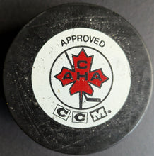 Load image into Gallery viewer, Circa 1992 CAHA Team Canada Juniors Vintage CCM Hockey Game Puck
