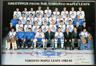 1982-83 Toronto Maple Leafs Team Signed Autographed Vintage Christmas Card