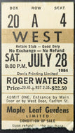 1984 Roger Waters Maple Leaf Gardens Used Ticket Stub + Photo Vintage Rock Music