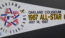 Load image into Gallery viewer, 1987 MLB All-Star Game Pennant From Oakland Coliseum Home Of The Oakland A&#39;s Vtg
