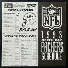 Load image into Gallery viewer, 1990s Green Bay Packers NFL Budweiser Promotional Window Decals/Schedules Vtg
