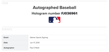Load image into Gallery viewer, 2010 Paul O'Neil Signed Autographed Baseball MLB New York Yankees Holo
