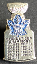 Load image into Gallery viewer, Toronto Maple Leafs NHL Stanley Cup Champions Season List Hockey Lapel Pin
