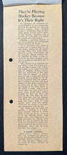 Load image into Gallery viewer, 1943 Vintage NHL Features Facts And Fillers About Hockey Brochure

