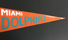 Load image into Gallery viewer, 1960's NFL Football Pennant Miami Dolphins Helmet Logo Vintage Full Size
