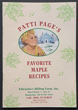 Load image into Gallery viewer, 1996 Patti Page Maple Recipes Book Filiciotto's Hill Top Farms Cooking
