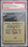 1965 Another Beatles Christmas + The Yardbirds PSA Slabbed PR 1 Ticket Stub VTG