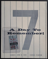 June 8 1969 Mickey Mantle Day Ticket Stub + Program New York Yankee Stadium