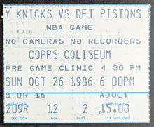 Load image into Gallery viewer, 1986 NBA Preseason Program + Ticket Isiah Thomas Detroit Pistons Basketball VTG
