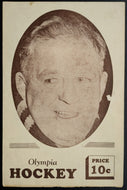 October 1946 Detroit Olympia Vintage Unscored Scorecard Red Wings Gordie Howe