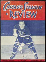 Load image into Gallery viewer, 1946 Chicago Stadium Review Vintage Hockey Program NHL Blackhawks Rangers
