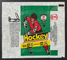 Load image into Gallery viewer, 1977 O-Pee-Chee World Hockey Association Hockey Card Wax Pack Wrappers Vintage
