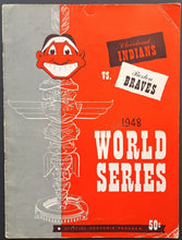 Load image into Gallery viewer, 1948 Cleveland Indians World Series Program Boston Braves MLB Baseball Vintage
