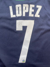 Load image into Gallery viewer, 2001 Felipe Lopez Signed Game Worn MLB Futures Jersey Blue Jays Baseball ASG
