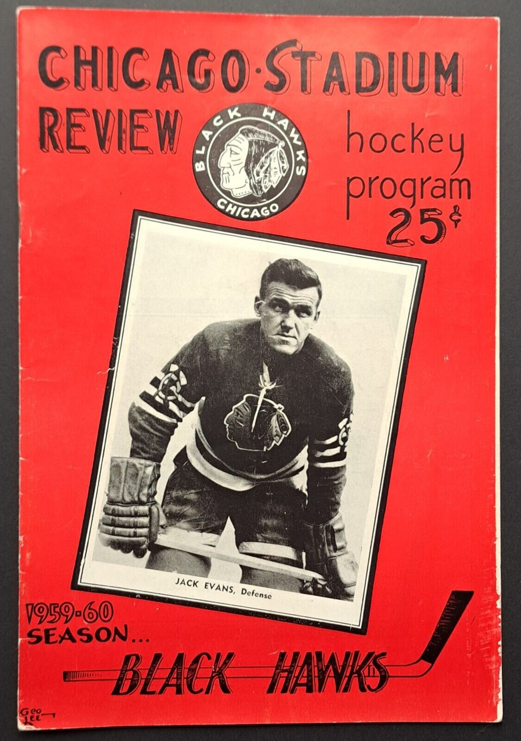 1960 Chicago Stadium NY Rangers Vs Chicago Blackhawks Vintage NHL Hockey Program