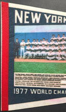 Load image into Gallery viewer, 1977 New York Yankees World Series Champions Full Team Photo Pennant Vtg MLB
