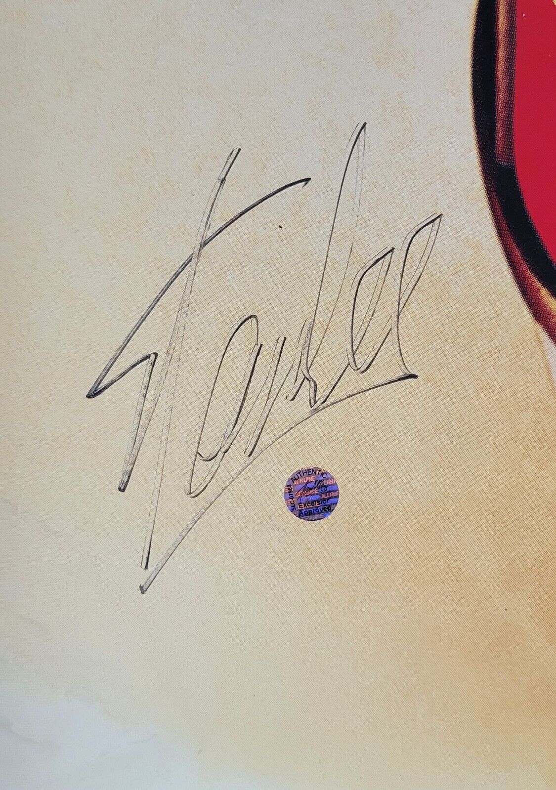 2001 Spider-Man Recalled WTC Vinyl Autographed Poster Stan